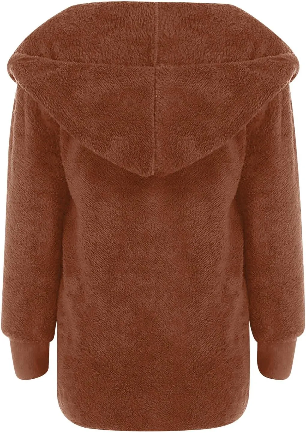 Coat Tops Women's Plush Coat Casual Solid Color Long Sleeve Cardigan Oversized Fuzzy FleeceJacket map splinter scuffle unused with Pockets Warm 
