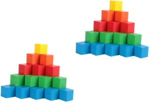 cold dissent deformation and Counting Design for Schools and Home Use Yardwe 40Pcs Cube Blocks Educational Building for Creative Plaything for Learning Shapes Colors 