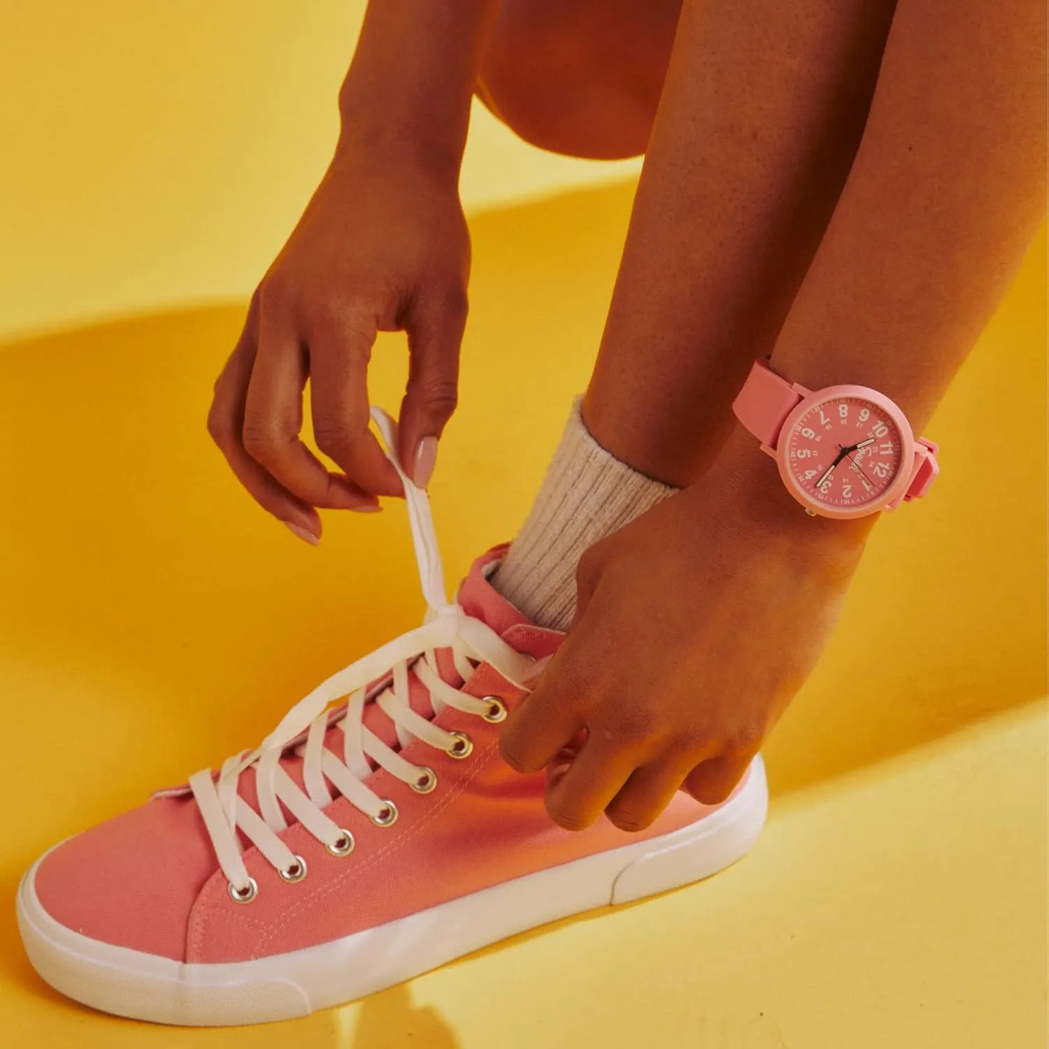 Color Pop Recyclable Plastic Watch with issue sensitivity 18mm Recyclable Silicone Strap Speidel Eco 