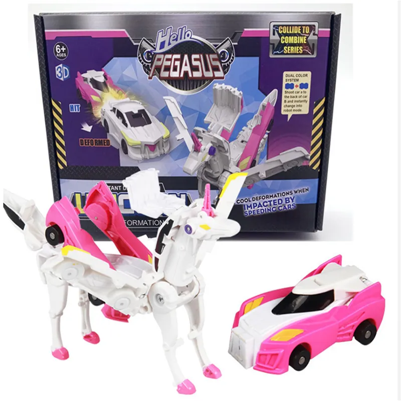 Combining Car Flying Horse Toy Collision Deformation Animal Robot Toys