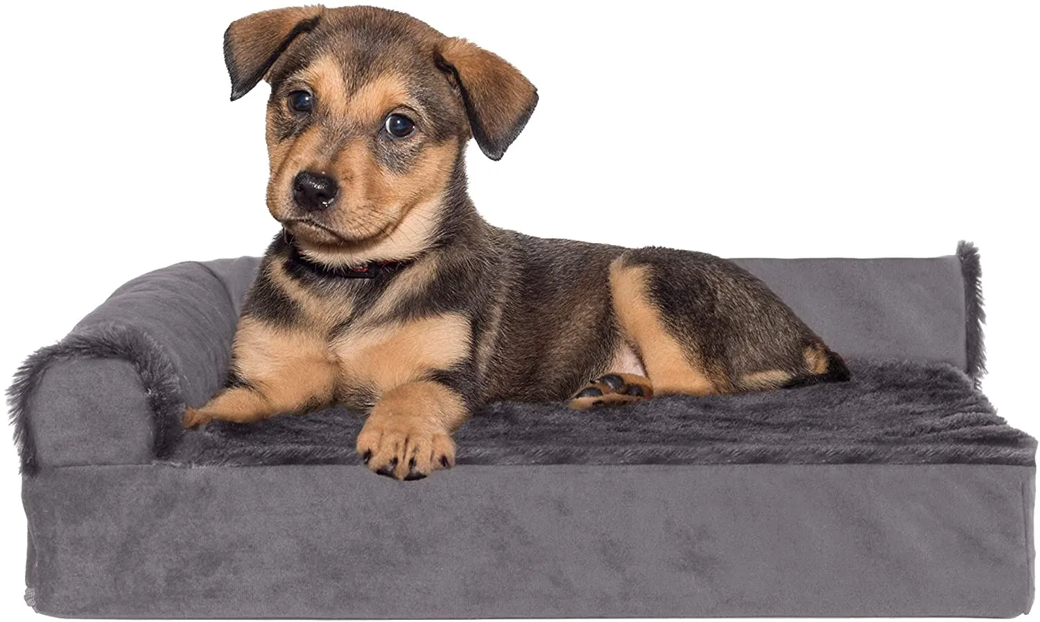 ComfiTime Orthopedic CertiPUR-US Certified Foam Pet Beds for Small, Medium, and Large Dogs and Cats - Two-Tone L Chaise, Southwest Kilim Sofa, Faux Fur Velvet Sofa Dog Bed, and More