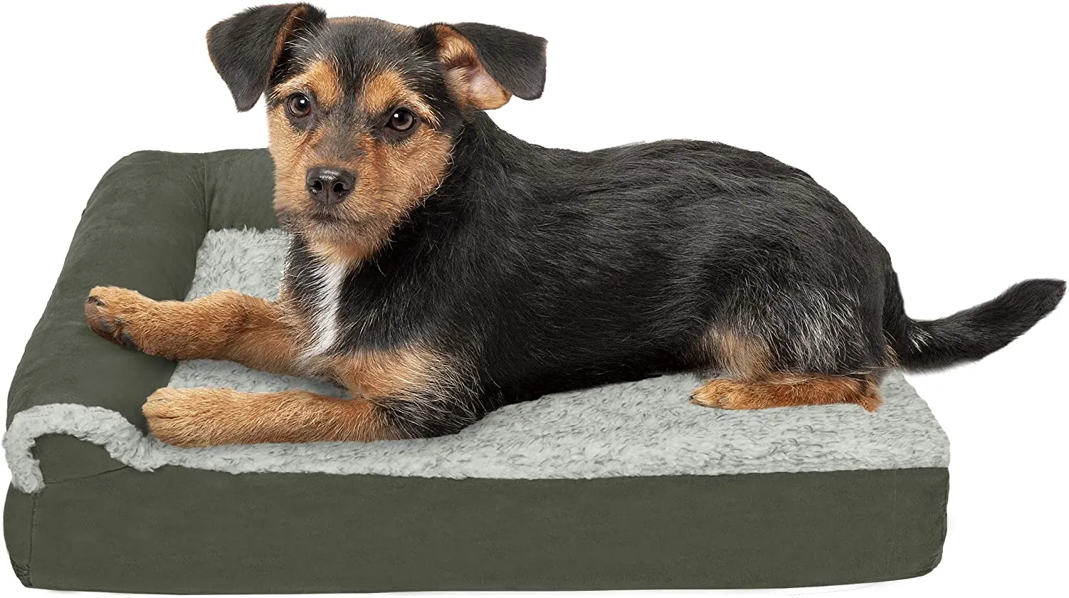 ComfiTime Orthopedic CertiPUR-US Certified Foam Pet Beds for Small, Medium, and Large Dogs and Cats - Two-Tone L Chaise, Southwest Kilim Sofa, Faux Fur Velvet Sofa Dog Bed, and More