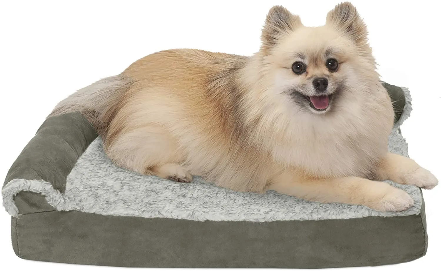 ComfiTime Orthopedic CertiPUR-US Certified Foam Pet Beds for Small, Medium, and Large Dogs and Cats - Two-Tone L Chaise, Southwest Kilim Sofa, Faux Fur Velvet Sofa Dog Bed, and More