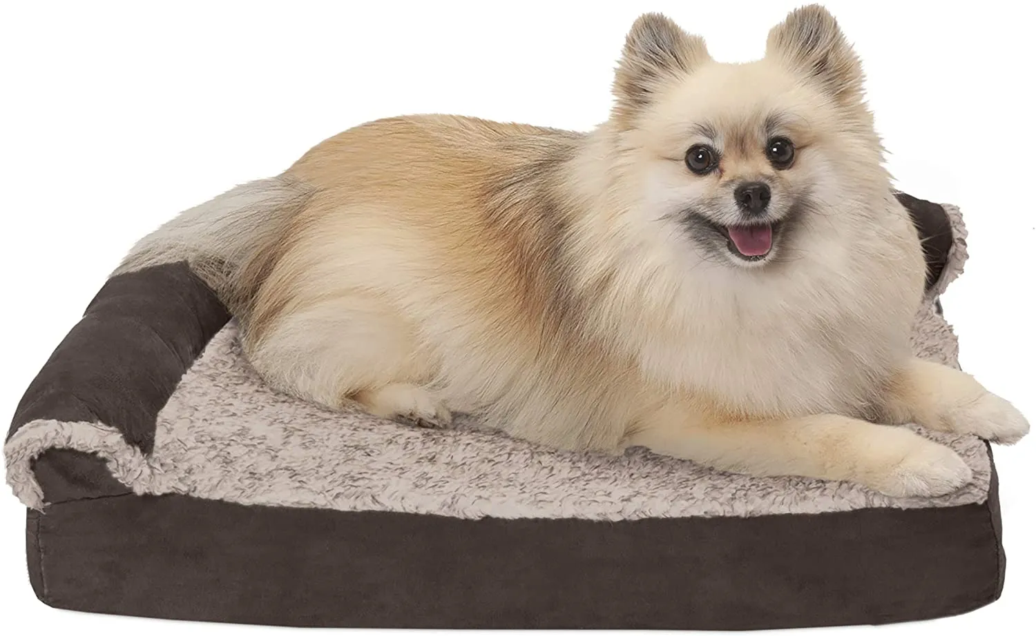ComfiTime Orthopedic CertiPUR-US Certified Foam Pet Beds for Small, Medium, and Large Dogs and Cats - Two-Tone L Chaise, Southwest Kilim Sofa, Faux Fur Velvet Sofa Dog Bed, and More