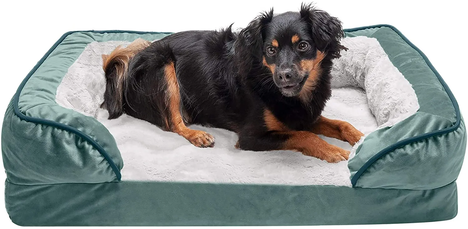 ComfiTime Orthopedic, Cooling Gel, and Memory Foam Pet Beds for Small, Medium, and Large Dogs and Cats - Luxe Perfect Comfort Sofa Dog Bed, Performance Linen Sofa Dog Bed, and More