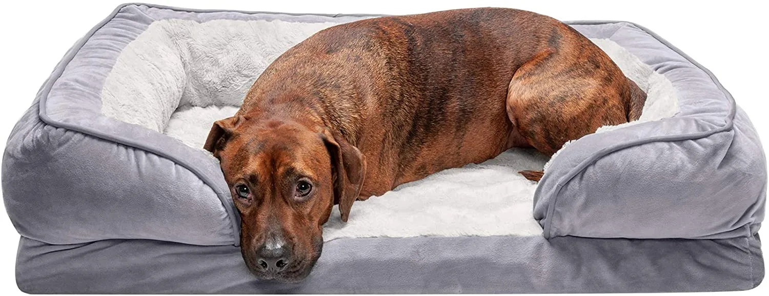 ComfiTime Orthopedic, Cooling Gel, and Memory Foam Pet Beds for Small, Medium, and Large Dogs and Cats - Luxe Perfect Comfort Sofa Dog Bed, Performance Linen Sofa Dog Bed, and More