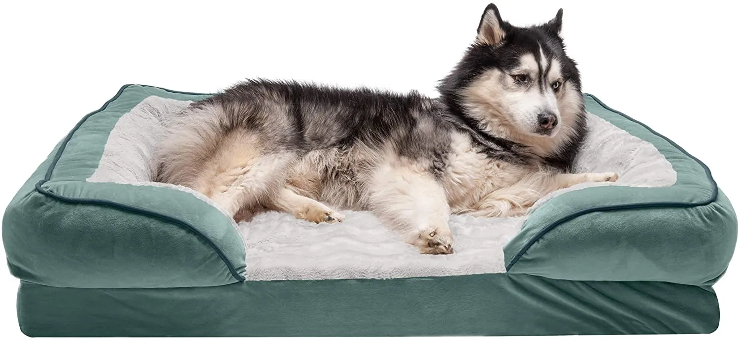 ComfiTime Orthopedic, Cooling Gel, and Memory Foam Pet Beds for Small, Medium, and Large Dogs and Cats - Luxe Perfect Comfort Sofa Dog Bed, Performance Linen Sofa Dog Bed, and More