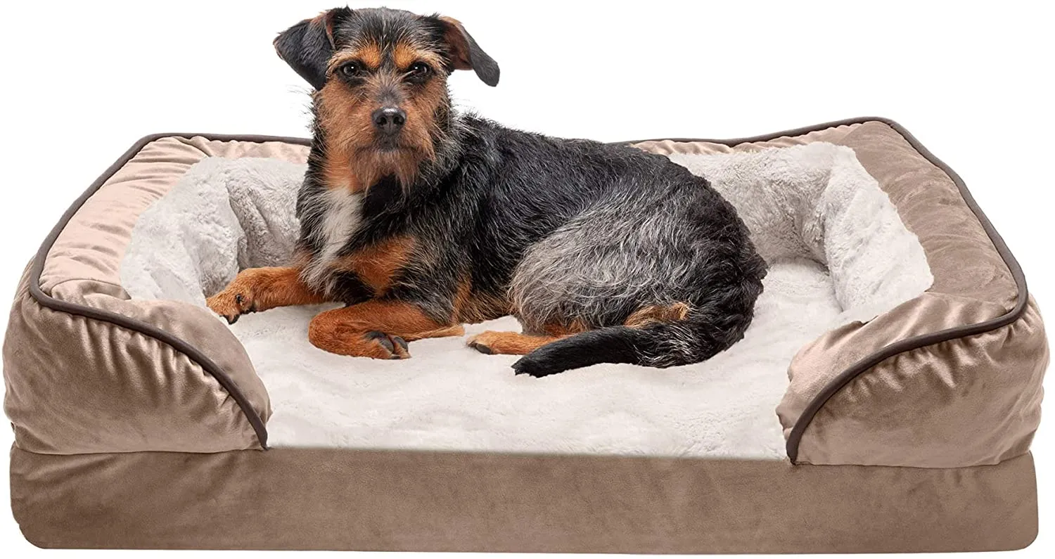 ComfiTime Orthopedic, Cooling Gel, and Memory Foam Pet Beds for Small, Medium, and Large Dogs and Cats - Luxe Perfect Comfort Sofa Dog Bed, Performance Linen Sofa Dog Bed, and More