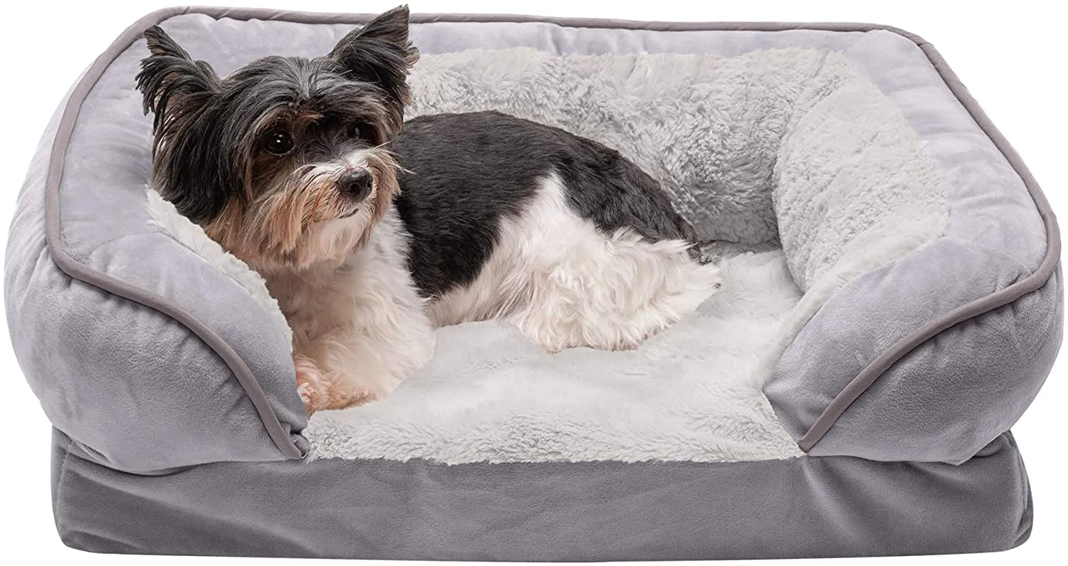 ComfiTime Orthopedic, Cooling Gel, and Memory Foam Pet Beds for Small, Medium, and Large Dogs and Cats - Luxe Perfect Comfort Sofa Dog Bed, Performance Linen Sofa Dog Bed, and More