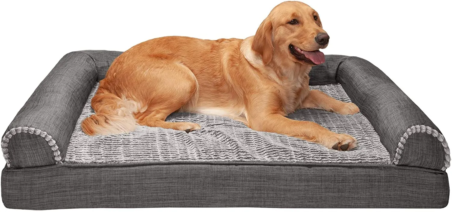 ComfiTime Orthopedic, Cooling Gel, and Memory Foam Pet Beds for Small, Medium, and Large Dogs and Cats - Luxe Perfect Comfort Sofa Dog Bed, Performance Linen Sofa Dog Bed, and More