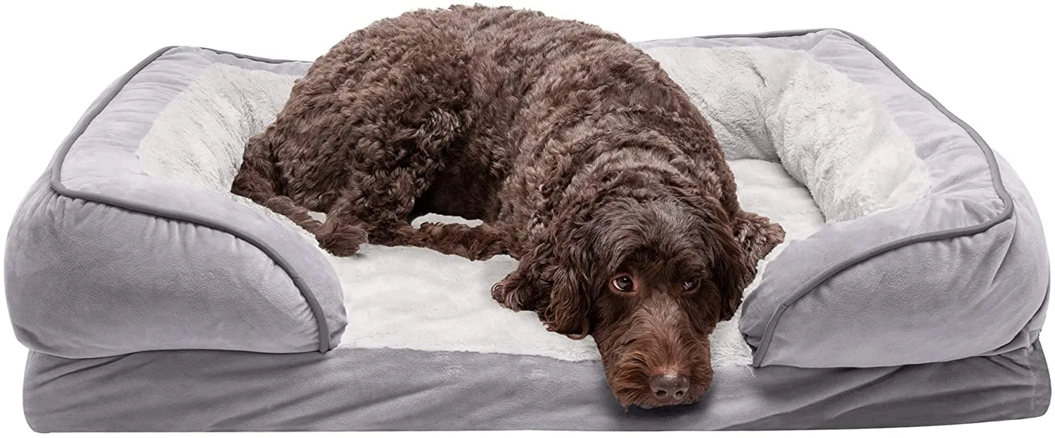 ComfiTime Orthopedic, Cooling Gel, and Memory Foam Pet Beds for Small, Medium, and Large Dogs and Cats - Luxe Perfect Comfort Sofa Dog Bed, Performance Linen Sofa Dog Bed, and More