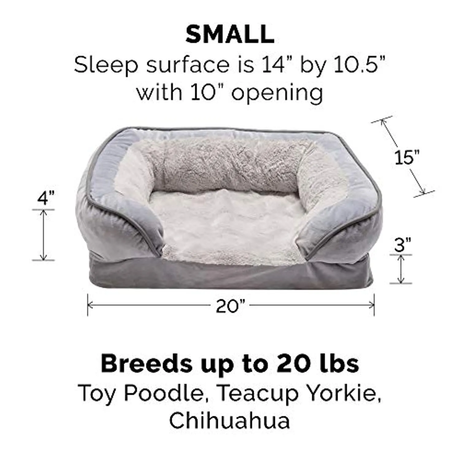 ComfiTime Orthopedic, Cooling Gel, and Memory Foam Pet Beds for Small, Medium, and Large Dogs and Cats - Luxe Perfect Comfort Sofa Dog Bed, Performance Linen Sofa Dog Bed, and More