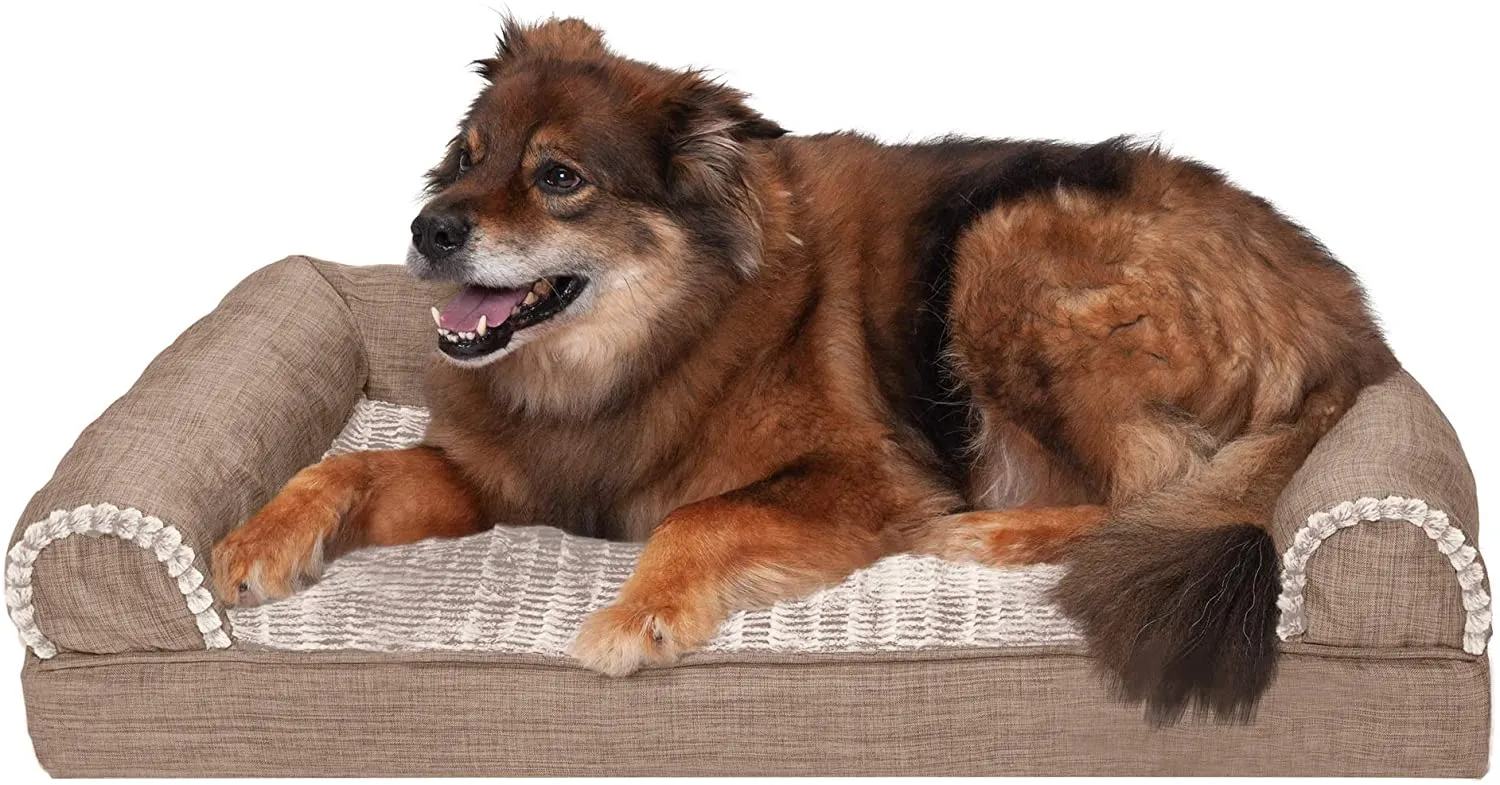 ComfiTime Orthopedic, Cooling Gel, and Memory Foam Pet Beds for Small, Medium, and Large Dogs and Cats - Luxe Perfect Comfort Sofa Dog Bed, Performance Linen Sofa Dog Bed, and More