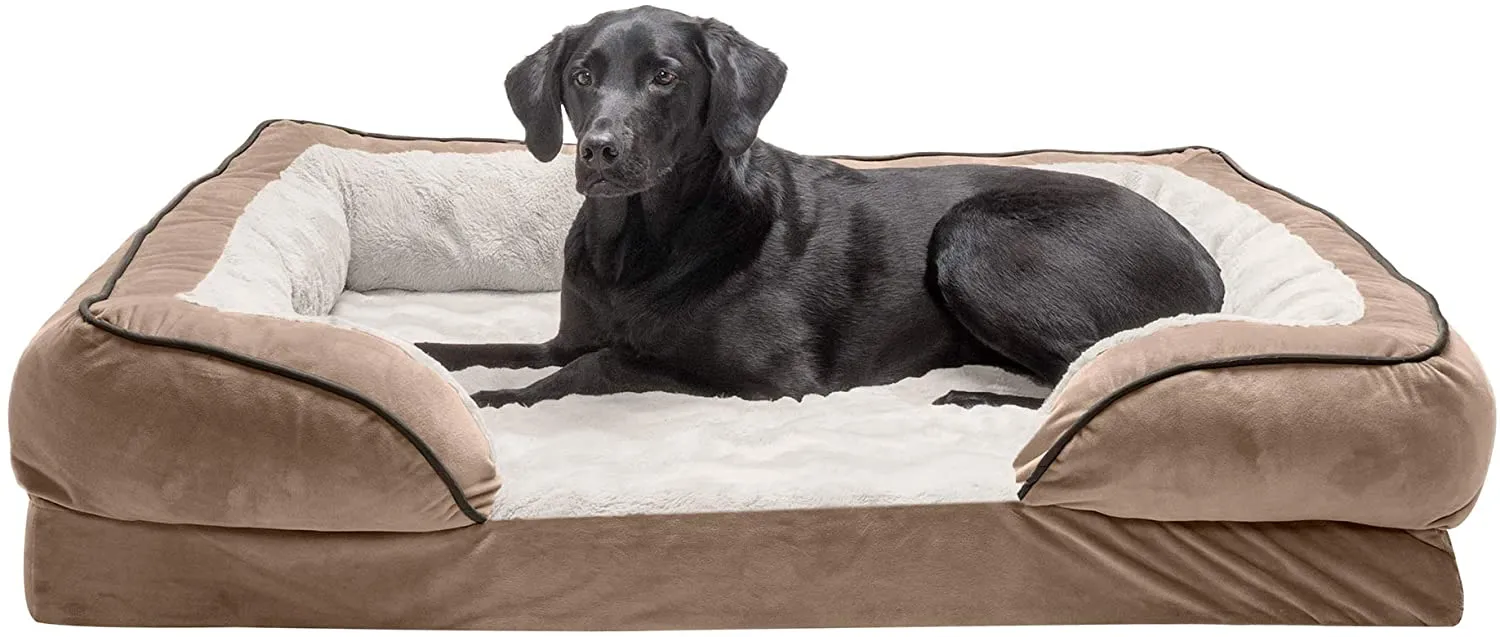 ComfiTime Orthopedic, Cooling Gel, and Memory Foam Pet Beds for Small, Medium, and Large Dogs and Cats - Luxe Perfect Comfort Sofa Dog Bed, Performance Linen Sofa Dog Bed, and More