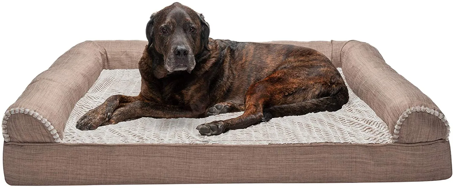 ComfiTime Orthopedic, Cooling Gel, and Memory Foam Pet Beds for Small, Medium, and Large Dogs and Cats - Luxe Perfect Comfort Sofa Dog Bed, Performance Linen Sofa Dog Bed, and More