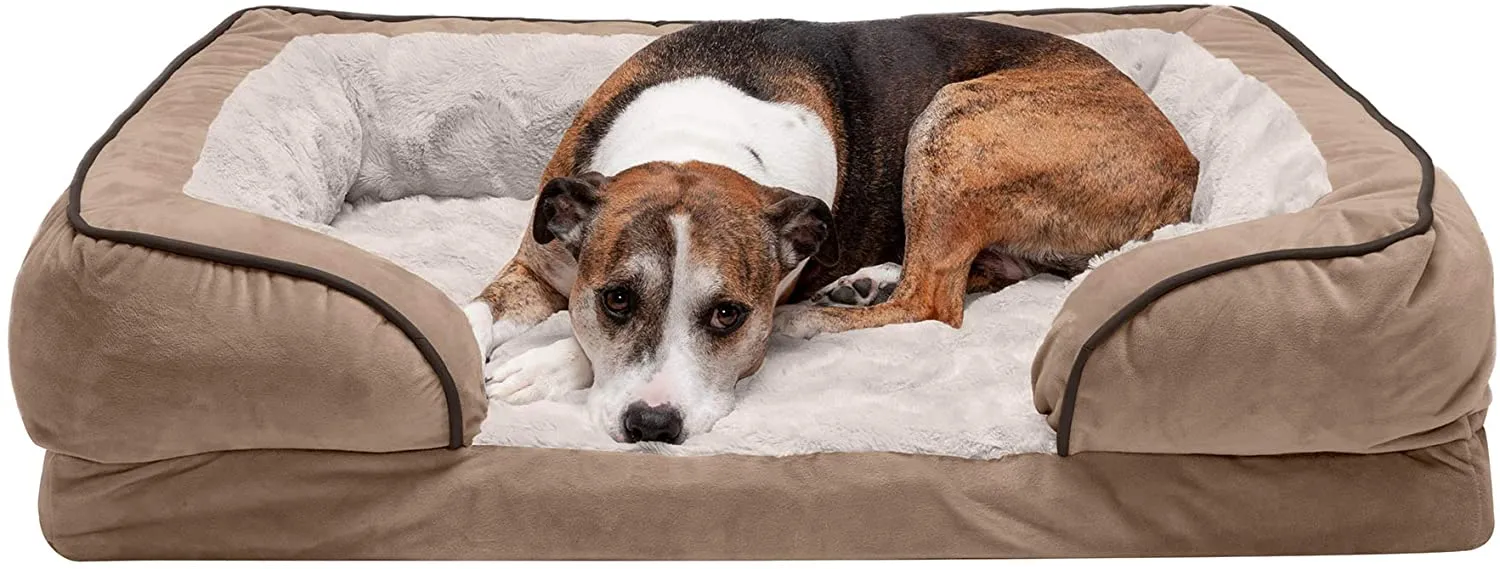 ComfiTime Orthopedic, Cooling Gel, and Memory Foam Pet Beds for Small, Medium, and Large Dogs and Cats - Luxe Perfect Comfort Sofa Dog Bed, Performance Linen Sofa Dog Bed, and More
