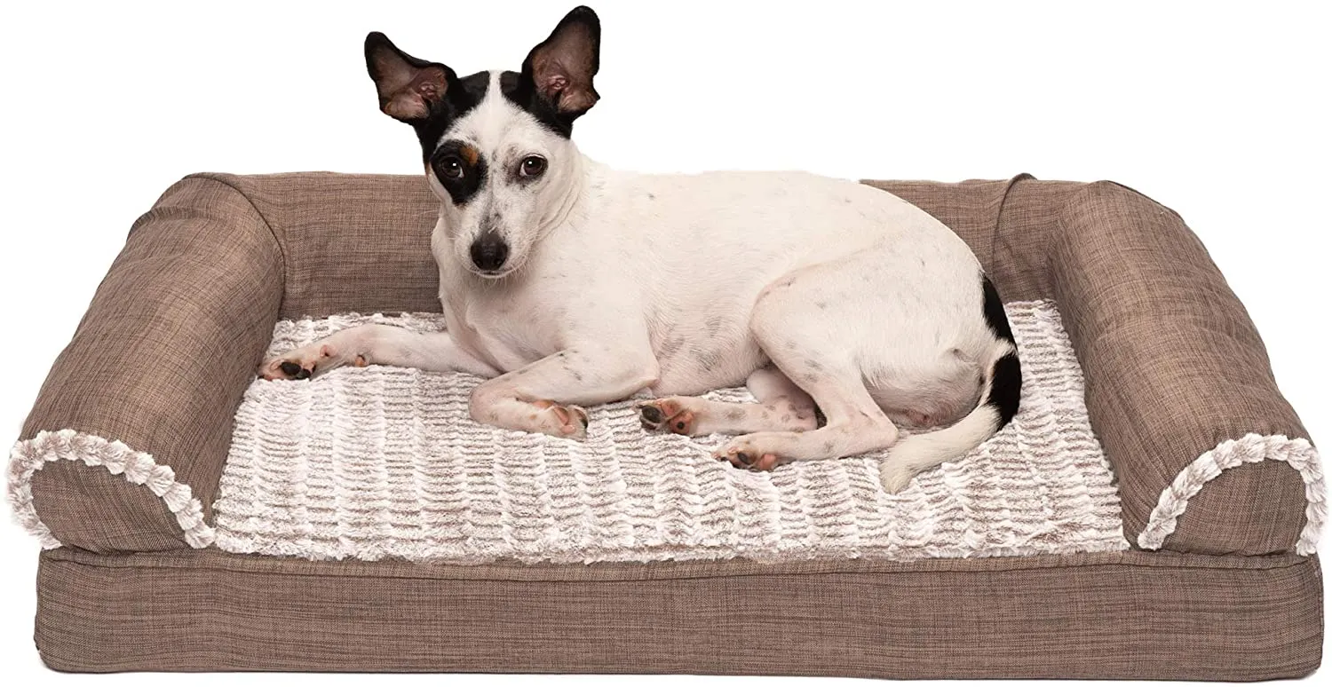 ComfiTime Orthopedic, Cooling Gel, and Memory Foam Pet Beds for Small, Medium, and Large Dogs and Cats - Luxe Perfect Comfort Sofa Dog Bed, Performance Linen Sofa Dog Bed, and More