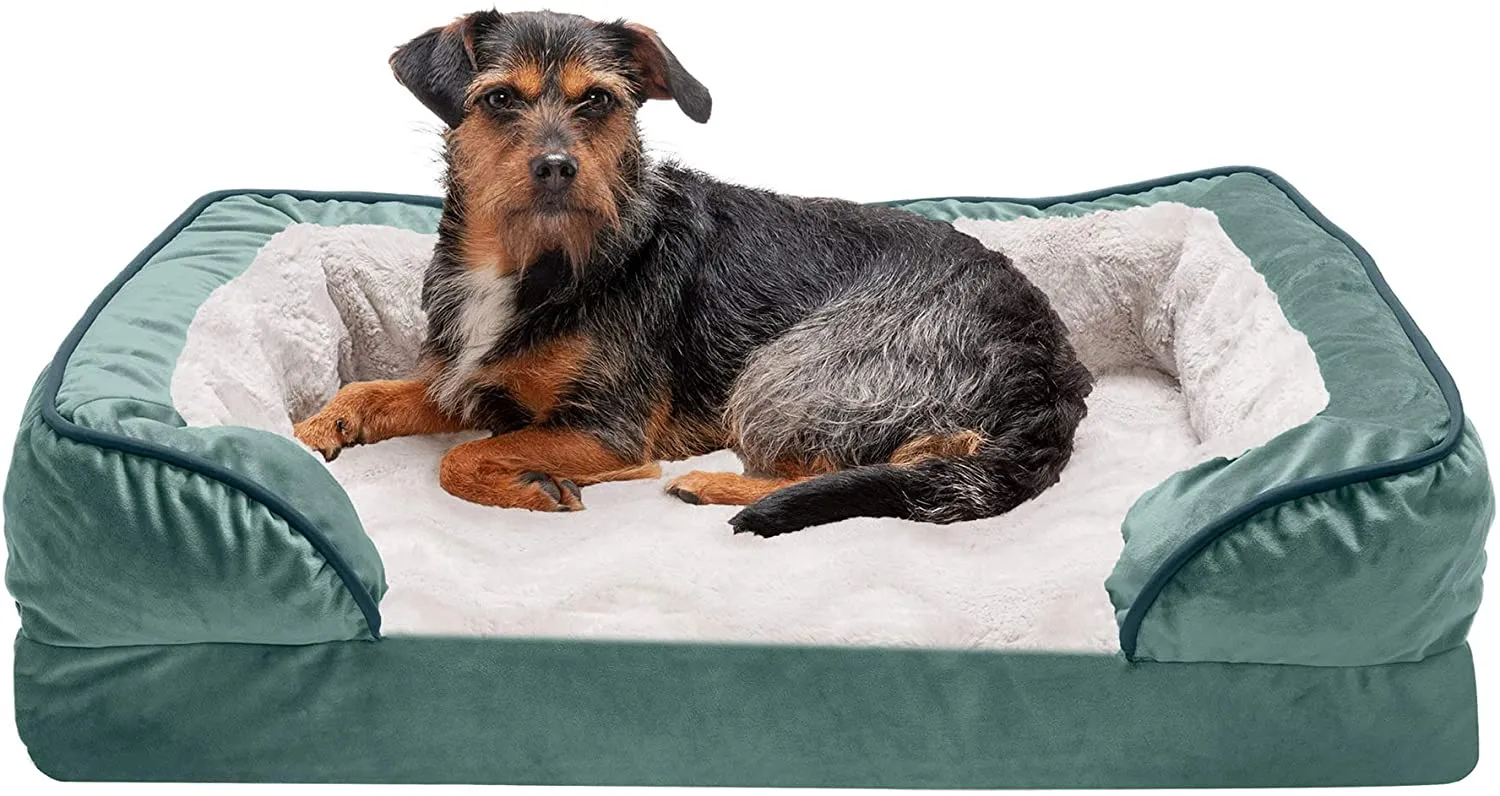 ComfiTime Orthopedic, Cooling Gel, and Memory Foam Pet Beds for Small, Medium, and Large Dogs and Cats - Luxe Perfect Comfort Sofa Dog Bed, Performance Linen Sofa Dog Bed, and More