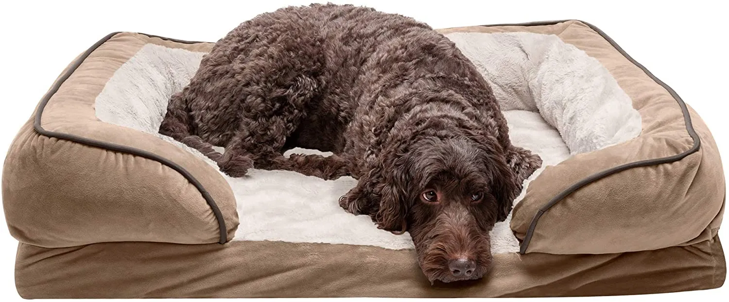 ComfiTime Orthopedic, Cooling Gel, and Memory Foam Pet Beds for Small, Medium, and Large Dogs and Cats - Luxe Perfect Comfort Sofa Dog Bed, Performance Linen Sofa Dog Bed, and More