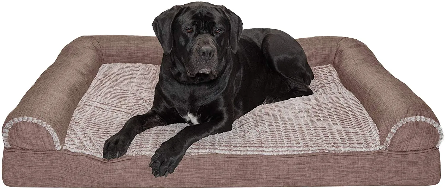 ComfiTime Orthopedic, Cooling Gel, and Memory Foam Pet Beds for Small, Medium, and Large Dogs and Cats - Luxe Perfect Comfort Sofa Dog Bed, Performance Linen Sofa Dog Bed, and More