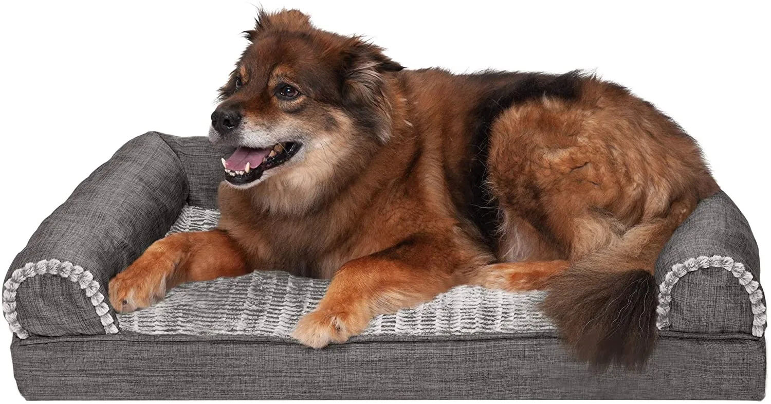 ComfiTime Orthopedic, Cooling Gel, and Memory Foam Pet Beds for Small, Medium, and Large Dogs and Cats - Luxe Perfect Comfort Sofa Dog Bed, Performance Linen Sofa Dog Bed, and More