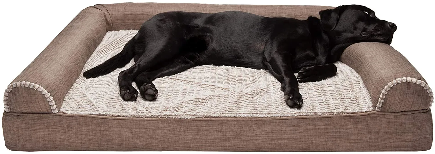 ComfiTime Orthopedic, Cooling Gel, and Memory Foam Pet Beds for Small, Medium, and Large Dogs and Cats - Luxe Perfect Comfort Sofa Dog Bed, Performance Linen Sofa Dog Bed, and More