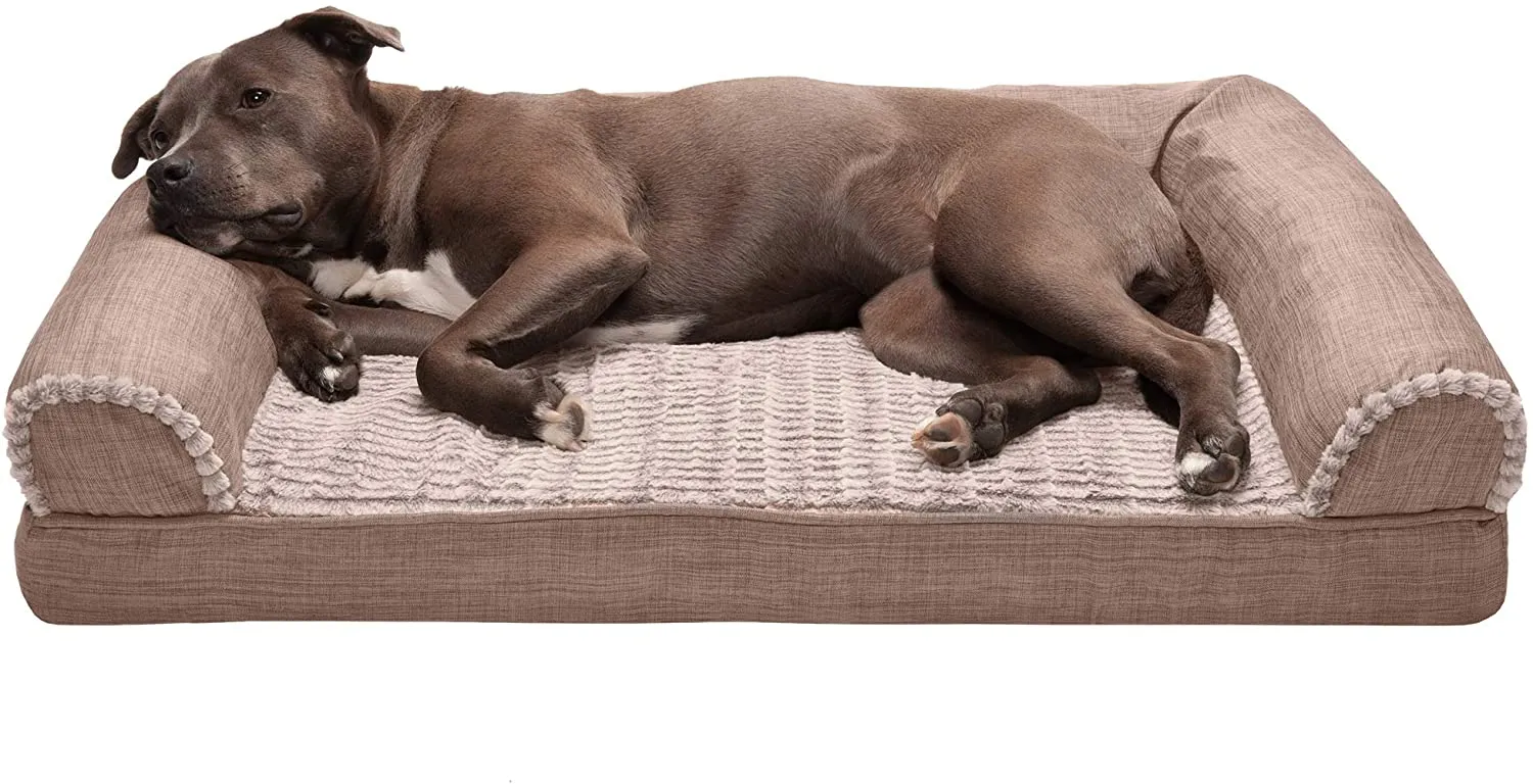 ComfiTime Orthopedic, Cooling Gel, and Memory Foam Pet Beds for Small, Medium, and Large Dogs and Cats - Luxe Perfect Comfort Sofa Dog Bed, Performance Linen Sofa Dog Bed, and More
