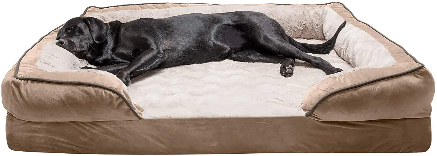 ComfiTime Orthopedic, Cooling Gel, and Memory Foam Pet Beds for Small, Medium, and Large Dogs and Cats - Luxe Perfect Comfort Sofa Dog Bed, Performance Linen Sofa Dog Bed, and More