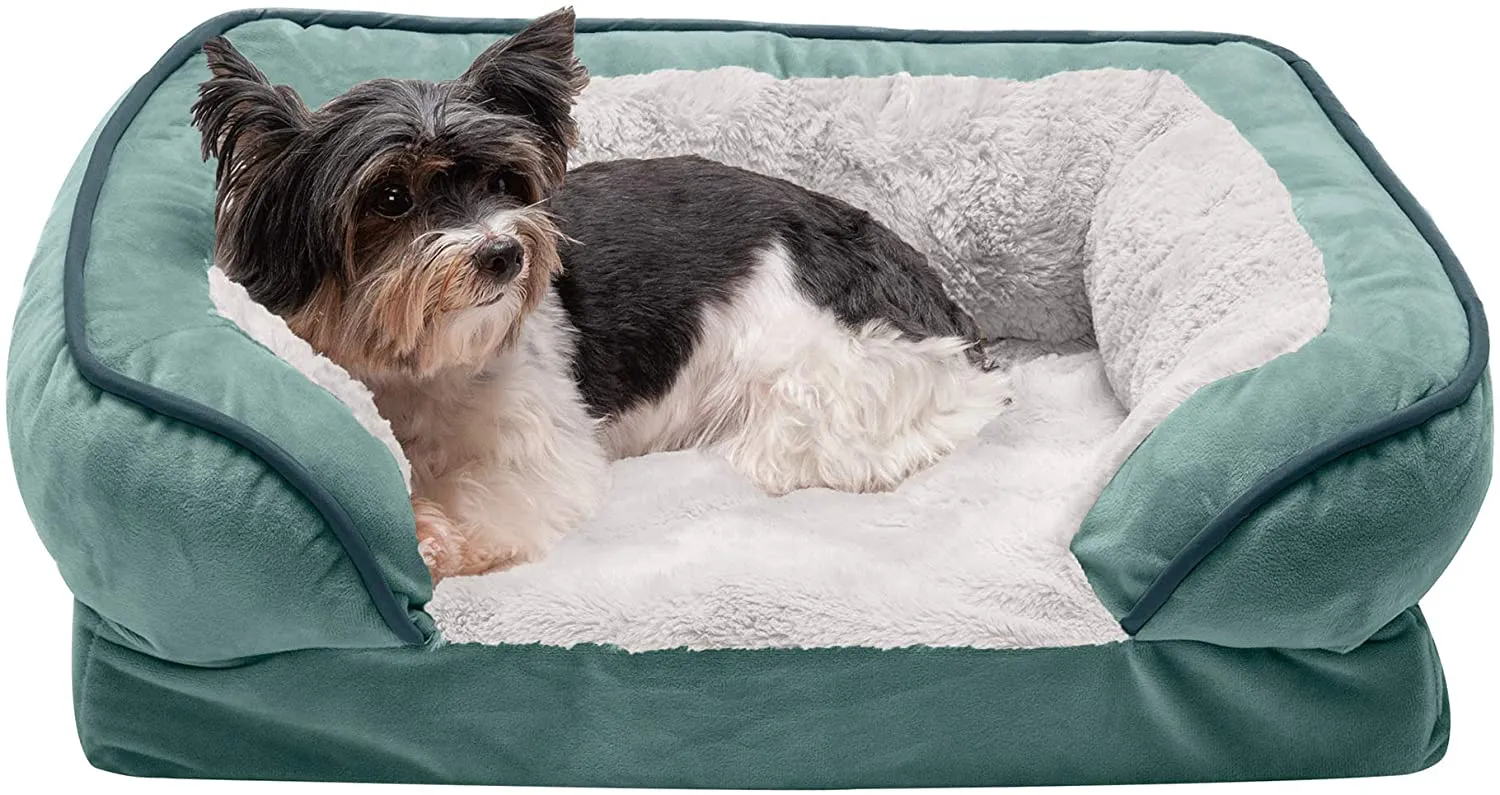 ComfiTime Orthopedic, Cooling Gel, and Memory Foam Pet Beds for Small, Medium, and Large Dogs and Cats - Luxe Perfect Comfort Sofa Dog Bed, Performance Linen Sofa Dog Bed, and More