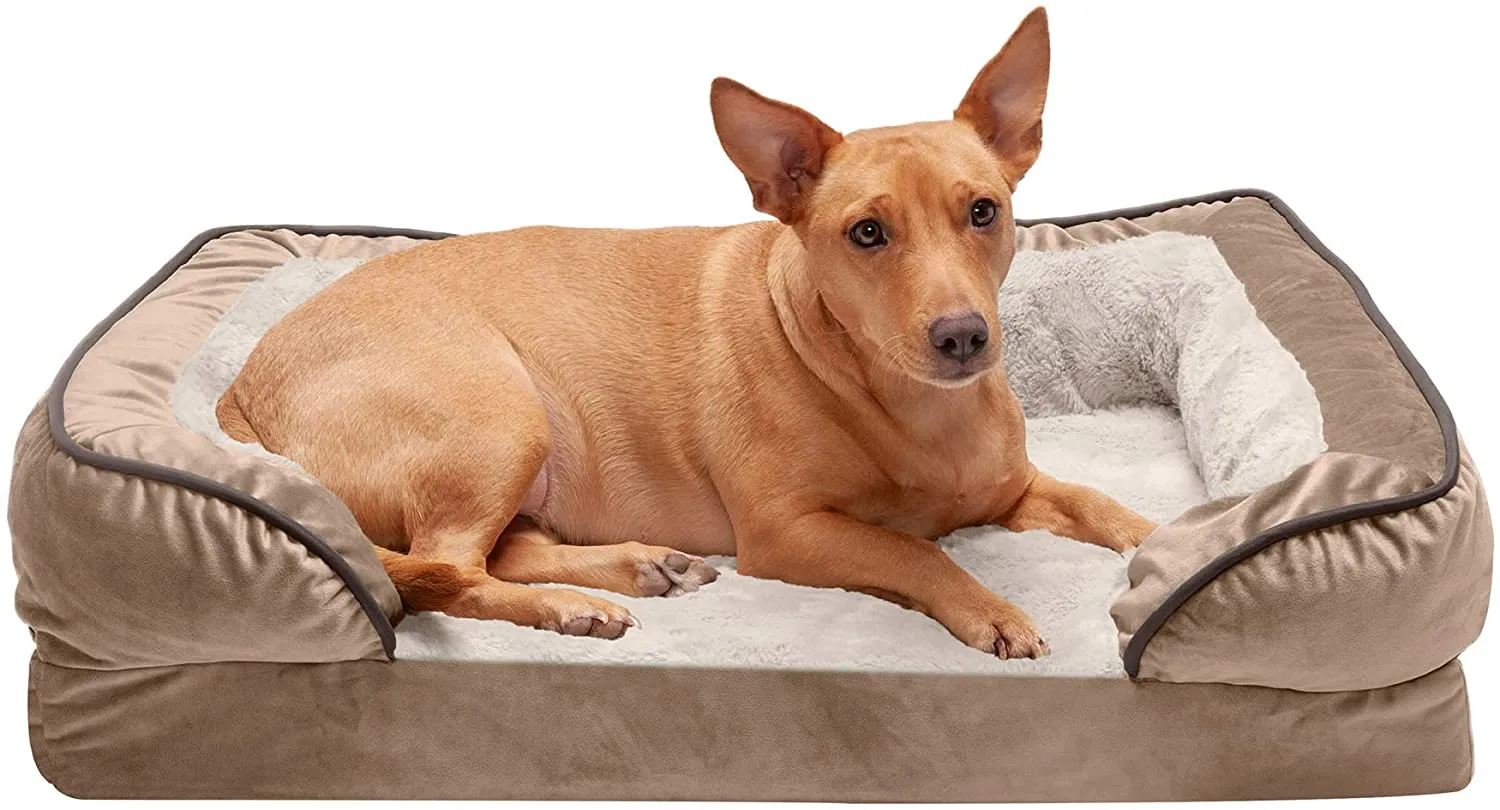 ComfiTime Orthopedic, Cooling Gel, and Memory Foam Pet Beds for Small, Medium, and Large Dogs and Cats - Luxe Perfect Comfort Sofa Dog Bed, Performance Linen Sofa Dog Bed, and More