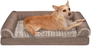 ComfiTime Orthopedic, Cooling Gel, and Memory Foam Pet Beds for Small, Medium, and Large Dogs and Cats - Luxe Perfect Comfort Sofa Dog Bed, Performance Linen Sofa Dog Bed, and More