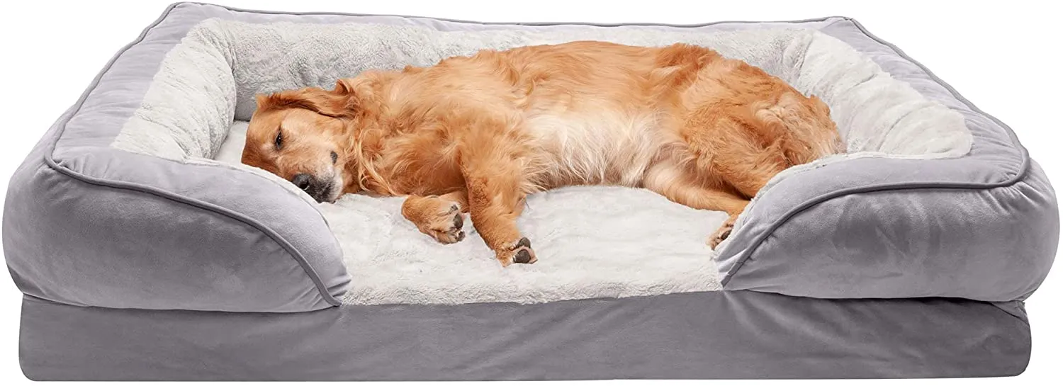 ComfiTime Orthopedic, Cooling Gel, and Memory Foam Pet Beds for Small, Medium, and Large Dogs and Cats - Luxe Perfect Comfort Sofa Dog Bed, Performance Linen Sofa Dog Bed, and More