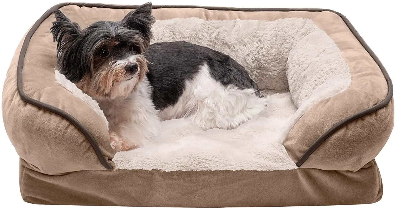 ComfiTime Orthopedic, Cooling Gel, and Memory Foam Pet Beds for Small, Medium, and Large Dogs and Cats - Luxe Perfect Comfort Sofa Dog Bed, Performance Linen Sofa Dog Bed, and More