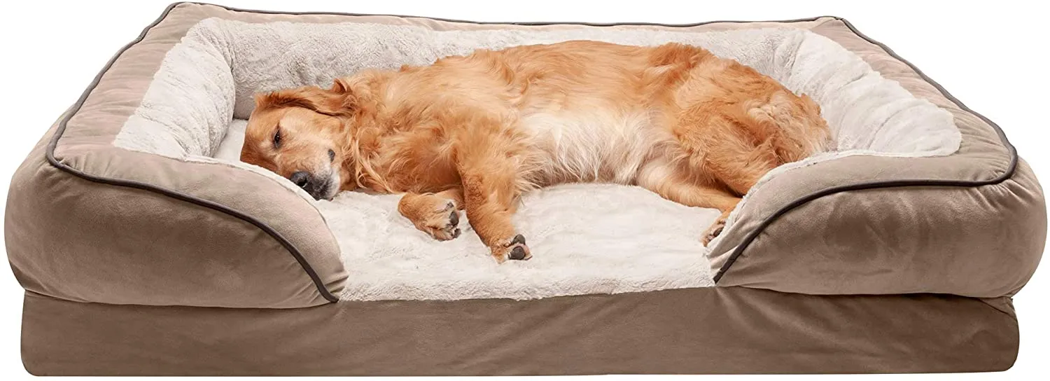 ComfiTime Orthopedic, Cooling Gel, and Memory Foam Pet Beds for Small, Medium, and Large Dogs and Cats - Luxe Perfect Comfort Sofa Dog Bed, Performance Linen Sofa Dog Bed, and More