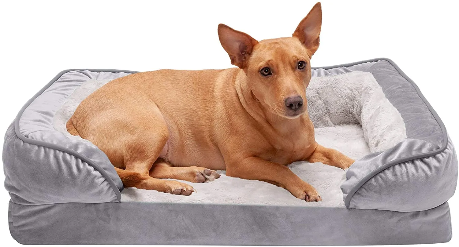 ComfiTime Orthopedic, Cooling Gel, and Memory Foam Pet Beds for Small, Medium, and Large Dogs and Cats - Luxe Perfect Comfort Sofa Dog Bed, Performance Linen Sofa Dog Bed, and More