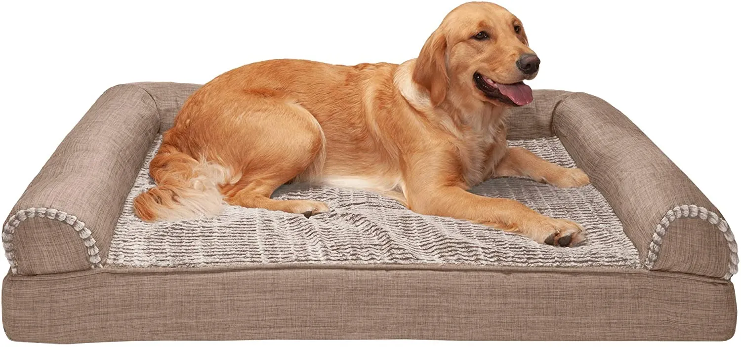 ComfiTime Orthopedic, Cooling Gel, and Memory Foam Pet Beds for Small, Medium, and Large Dogs and Cats - Luxe Perfect Comfort Sofa Dog Bed, Performance Linen Sofa Dog Bed, and More