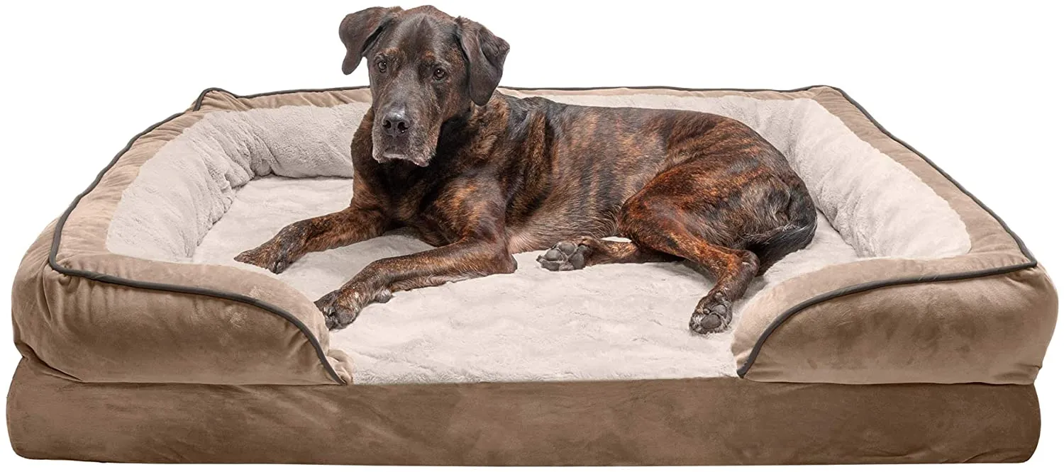 ComfiTime Orthopedic, Cooling Gel, and Memory Foam Pet Beds for Small, Medium, and Large Dogs and Cats - Luxe Perfect Comfort Sofa Dog Bed, Performance Linen Sofa Dog Bed, and More