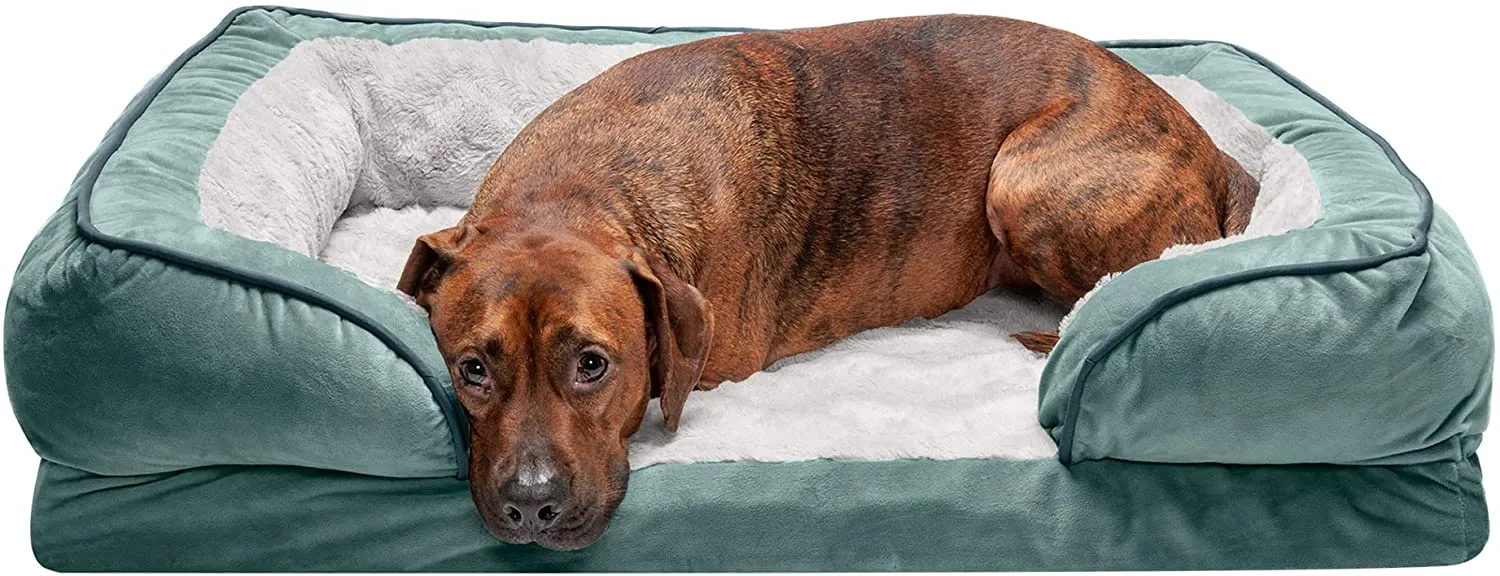 ComfiTime Orthopedic, Cooling Gel, and Memory Foam Pet Beds for Small, Medium, and Large Dogs and Cats - Luxe Perfect Comfort Sofa Dog Bed, Performance Linen Sofa Dog Bed, and More