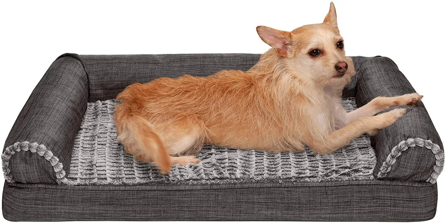 ComfiTime Orthopedic, Cooling Gel, and Memory Foam Pet Beds for Small, Medium, and Large Dogs and Cats - Luxe Perfect Comfort Sofa Dog Bed, Performance Linen Sofa Dog Bed, and More
