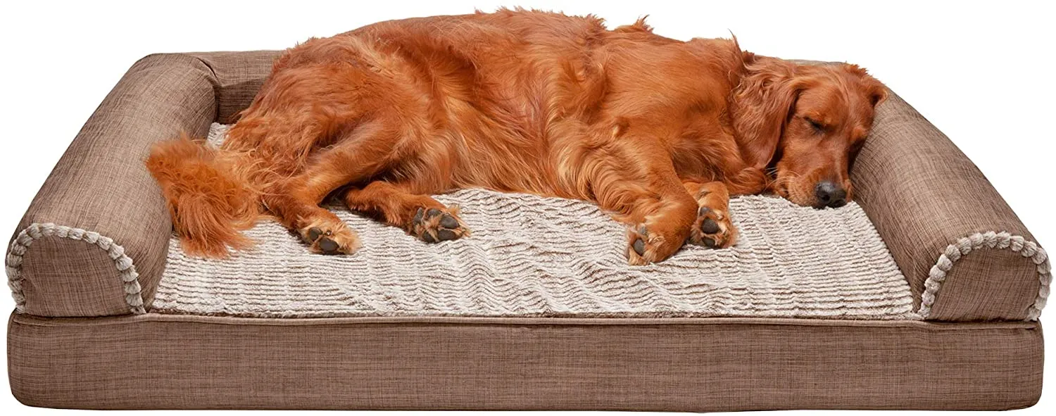 ComfiTime Orthopedic, Cooling Gel, and Memory Foam Pet Beds for Small, Medium, and Large Dogs and Cats - Luxe Perfect Comfort Sofa Dog Bed, Performance Linen Sofa Dog Bed, and More