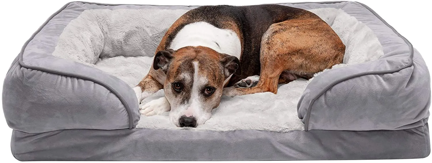 ComfiTime Orthopedic, Cooling Gel, and Memory Foam Pet Beds for Small, Medium, and Large Dogs and Cats - Luxe Perfect Comfort Sofa Dog Bed, Performance Linen Sofa Dog Bed, and More