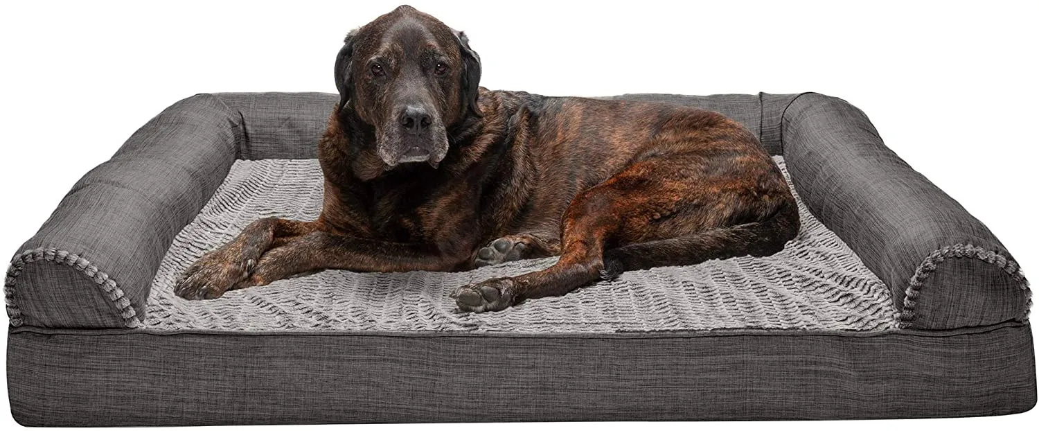 ComfiTime Orthopedic, Cooling Gel, and Memory Foam Pet Beds for Small, Medium, and Large Dogs and Cats - Luxe Perfect Comfort Sofa Dog Bed, Performance Linen Sofa Dog Bed, and More