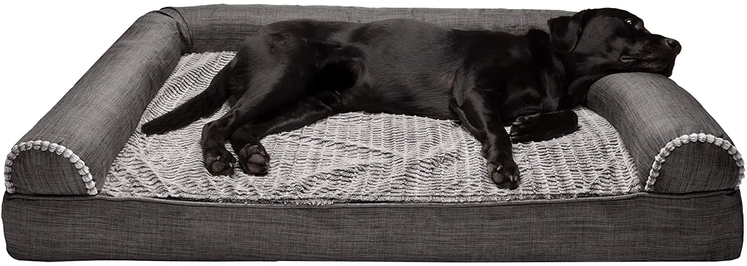 ComfiTime Orthopedic, Cooling Gel, and Memory Foam Pet Beds for Small, Medium, and Large Dogs and Cats - Luxe Perfect Comfort Sofa Dog Bed, Performance Linen Sofa Dog Bed, and More