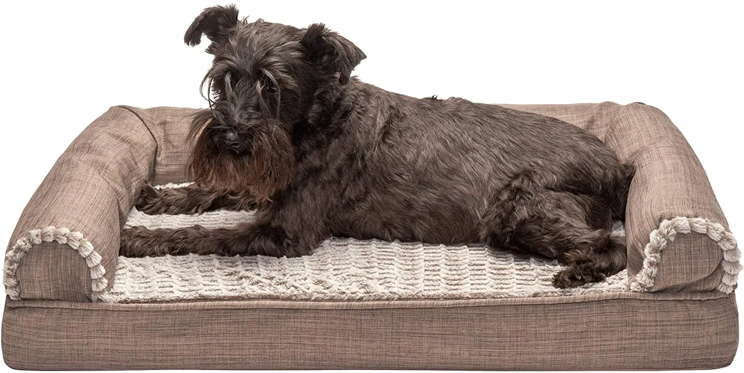 ComfiTime Orthopedic, Cooling Gel, and Memory Foam Pet Beds for Small, Medium, and Large Dogs and Cats - Luxe Perfect Comfort Sofa Dog Bed, Performance Linen Sofa Dog Bed, and More