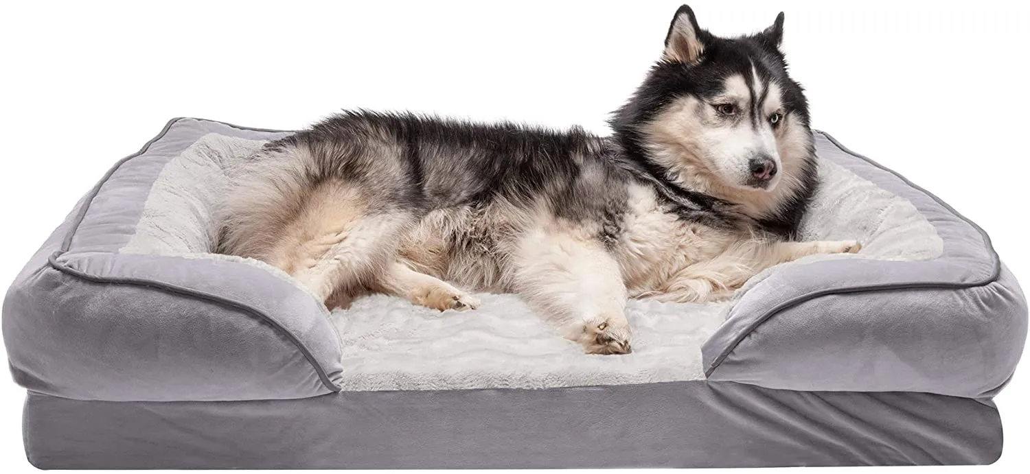 ComfiTime Orthopedic, Cooling Gel, and Memory Foam Pet Beds for Small, Medium, and Large Dogs and Cats - Luxe Perfect Comfort Sofa Dog Bed, Performance Linen Sofa Dog Bed, and More