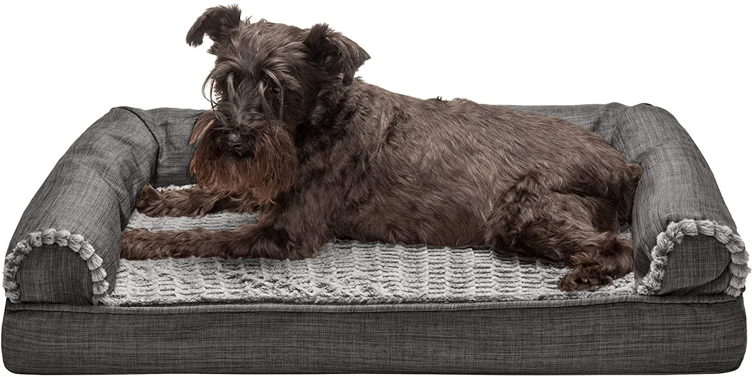 ComfiTime Orthopedic, Cooling Gel, and Memory Foam Pet Beds for Small, Medium, and Large Dogs and Cats - Luxe Perfect Comfort Sofa Dog Bed, Performance Linen Sofa Dog Bed, and More