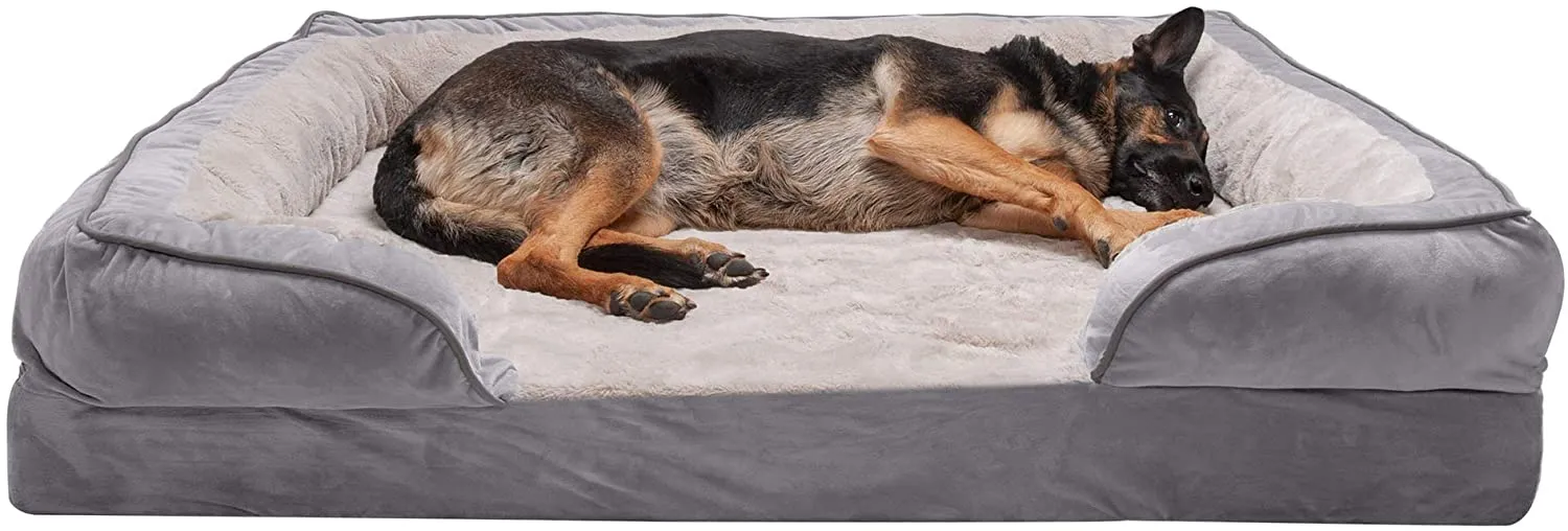 ComfiTime Orthopedic, Cooling Gel, and Memory Foam Pet Beds for Small, Medium, and Large Dogs and Cats - Luxe Perfect Comfort Sofa Dog Bed, Performance Linen Sofa Dog Bed, and More