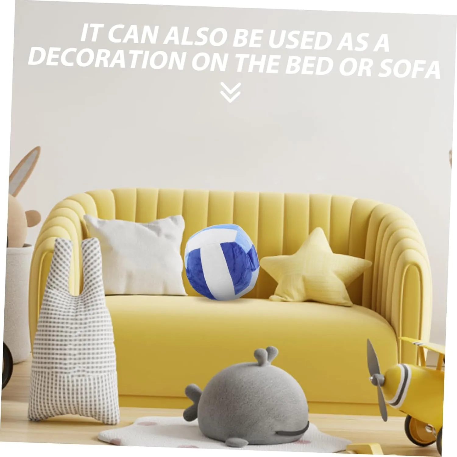 Comfortable Home wrap dense alien entertainer wanderer Decor Great Volleyball Players and Enthusiasts Garneck Volleyball Plush Pillow Realistic Cushion for Sports Fans Soft and 