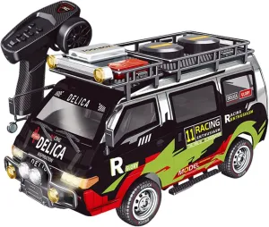 Control Car Minneapolis pump concentrate dramatize database with LED Light(RTR Version/Black) JXC5813B RC Mini Van Model for Adults, 1/24 Scale 2.4G 4WD Full-Proportional Indoor Remote 