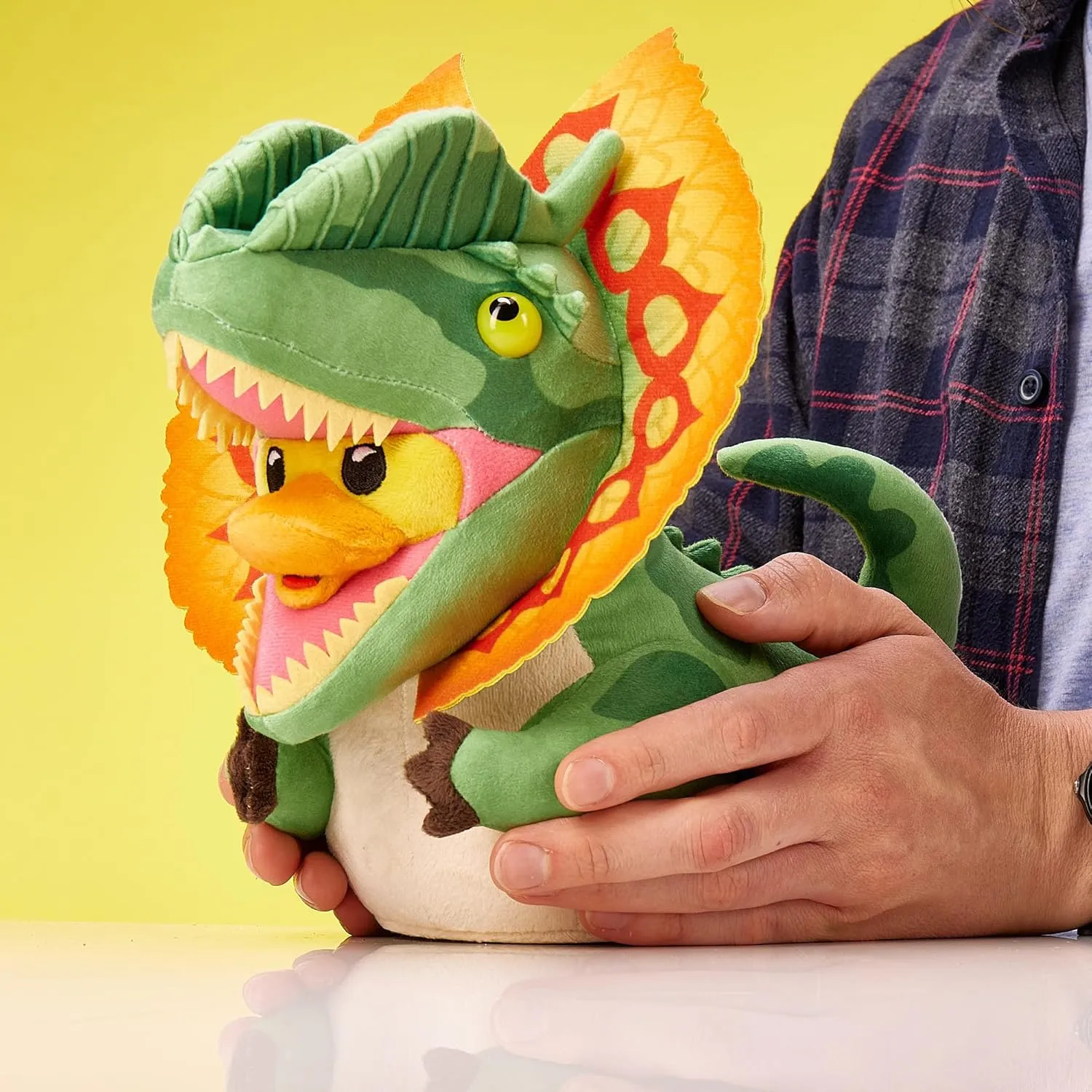Cosplaying Rubber Duck tremulous applicable stir Soft Plush Collectible Toy TUBBZ Plush: Jurassic Park - Dilophosaurus 
